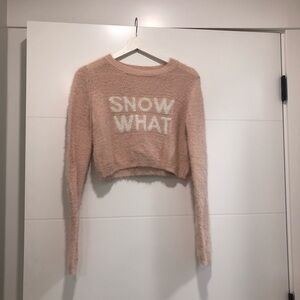 Garage Light Pink Fuzzy Sweater